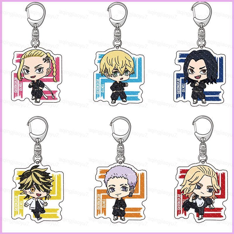 Hj7 Tokyo Revengers Móc Khóa Anime Acrylic Túi Pandant Móc Khóa Móc Khóa Draken Mikey Hanagaki Ken R