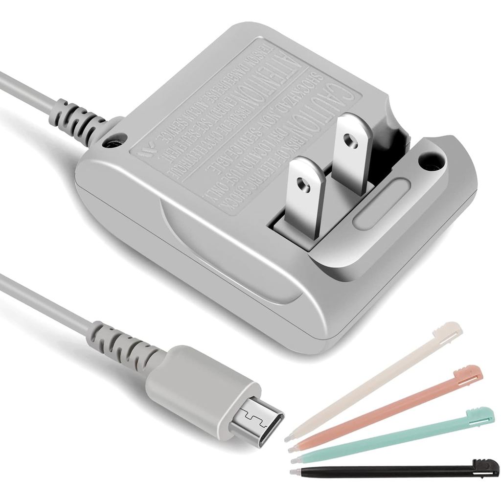 Bộ sạc DS Lite Tương thích với Bộ chuyển đổi phích cắm tường Nintendo DS Lite 100-240V với 4 bút cảm