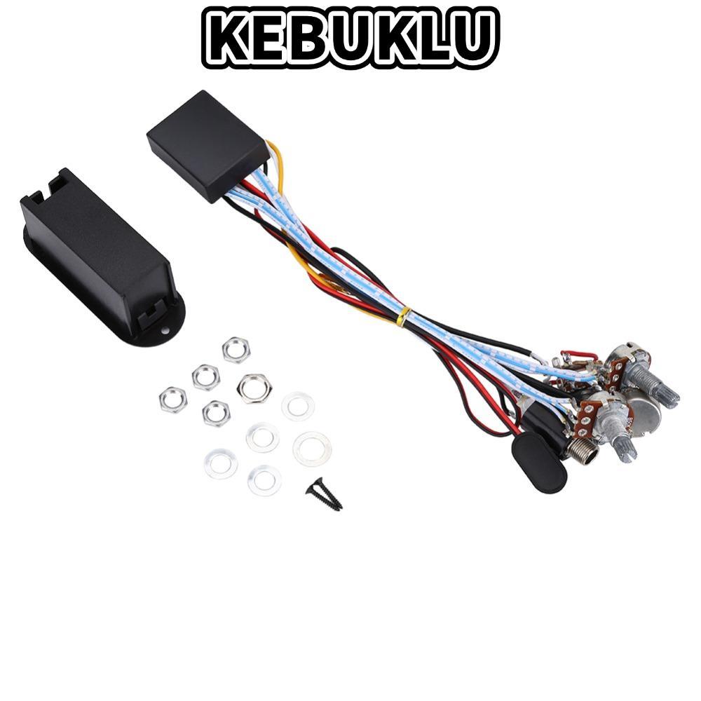 KEBUKLU ​Mạch Preamp EQ Equalizer​, ​Với phụ kiện​ ​Điều khiển âm trầm Guitar​ ​Bộ cân bằng EQ chủ đ