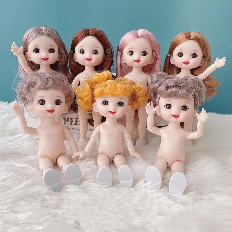 1 / 8 Bjd Búp Bê Dễ Thương Cho Bé 16cm Heigh Smile Doll 13 Joint Body Khỏa Thân Đồ Chơi Búp Bê Bé Gá