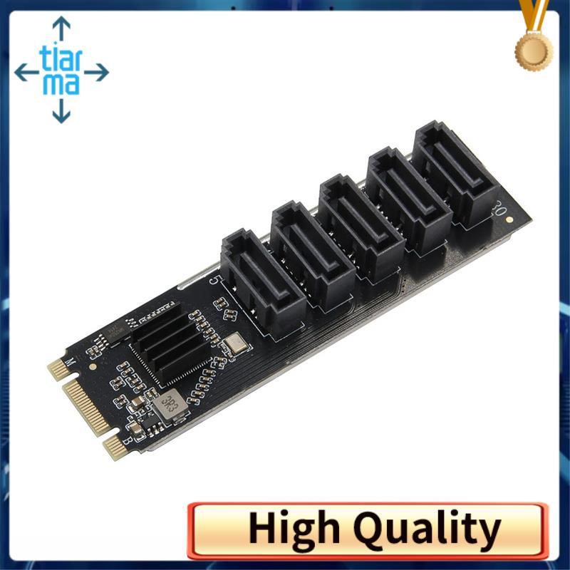 M. 2 NVME PCIE 3.0 đến 6Gbps Thẻ mở rộng ổ cứng 5 cổng PCI-E Adapter Riser Card JMB585 Chip