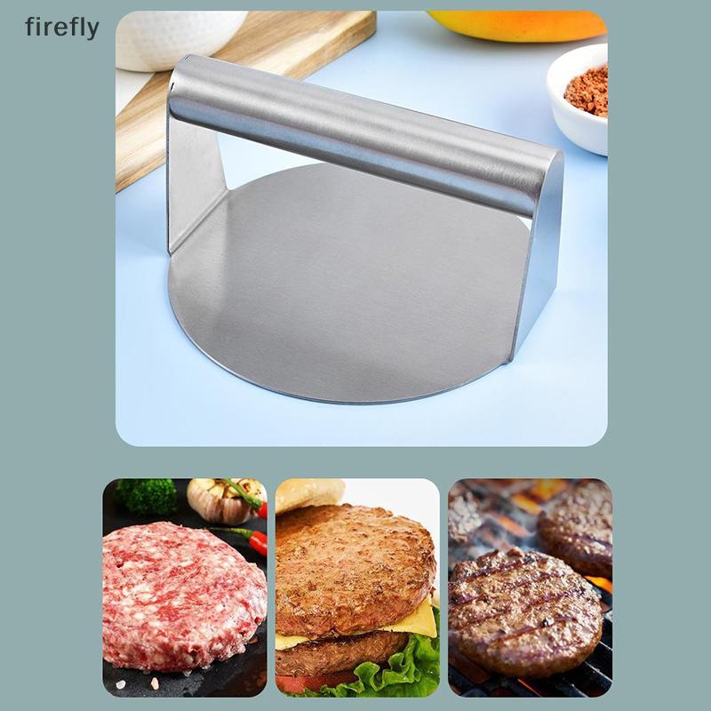 [Firefly] Thép không gỉ Smash Burger Press Hamburger Patties Meat Masher Khuôn ép thịt tròn cho các 