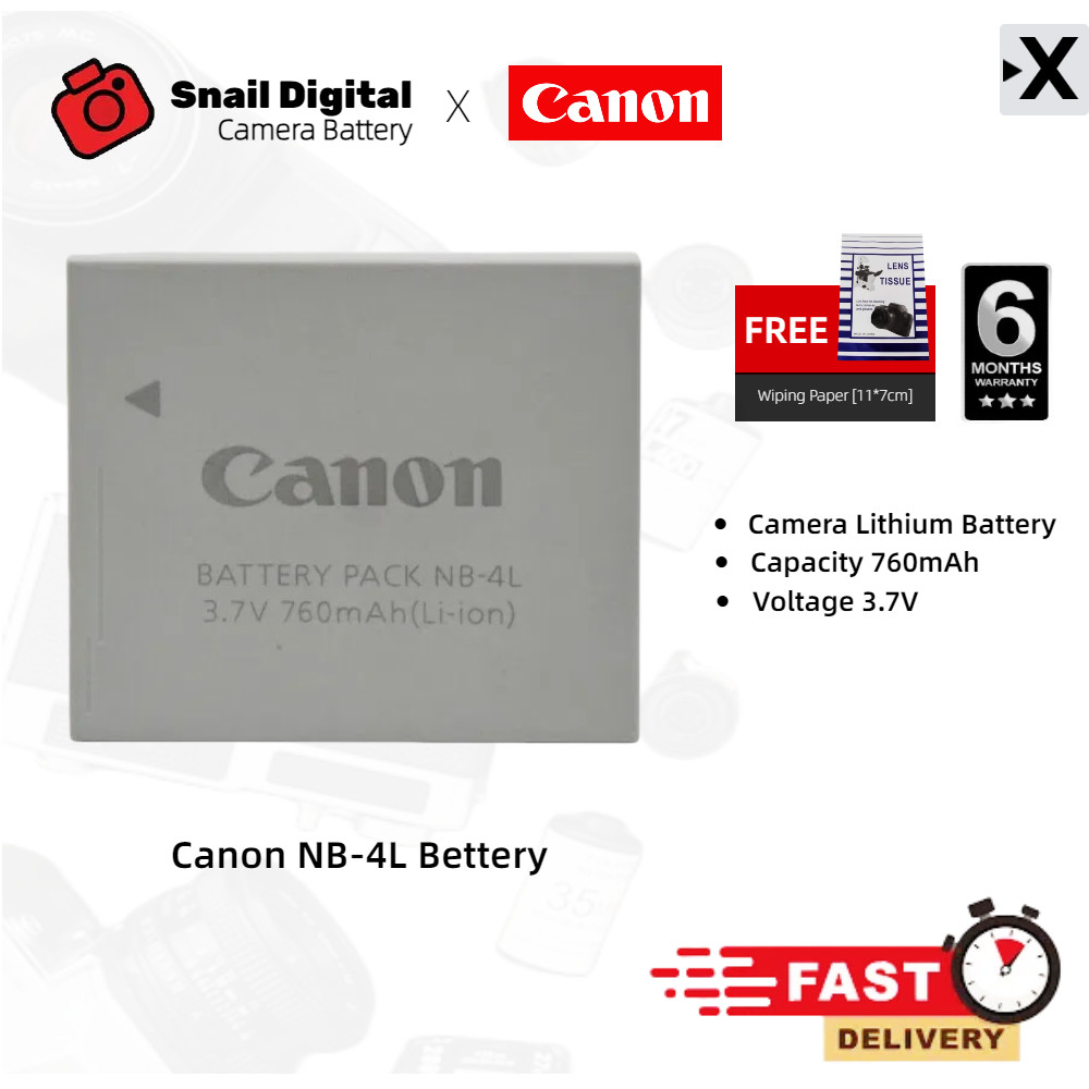 Pin Máy Ảnh Canon NB-4L NB4L NB 4L Dành Cho Canon IXUS 100 110 IS 120 130 115 117IS Sạc Pin Mới