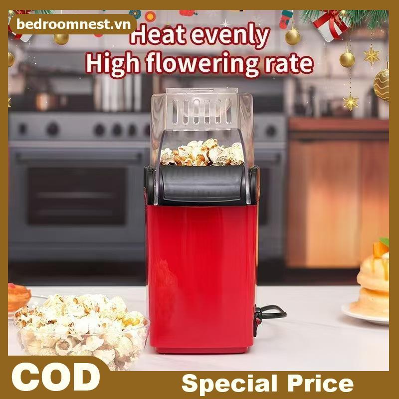 Máy làm bỏng ngô cao cấp BEDROOM Mini Hot Air Corn Popper Qui Làm nóng nhanh Phong cách Máy ốc sên gia đình nhỏ gọn cho đêm xem phim hoặc các bữa tiệc.