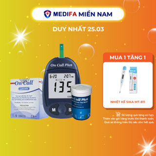 Máy Đo Đường Huyết On Call Plus Kèm 25 Que Thử & Hộp 100 Kim Lấy Máu
