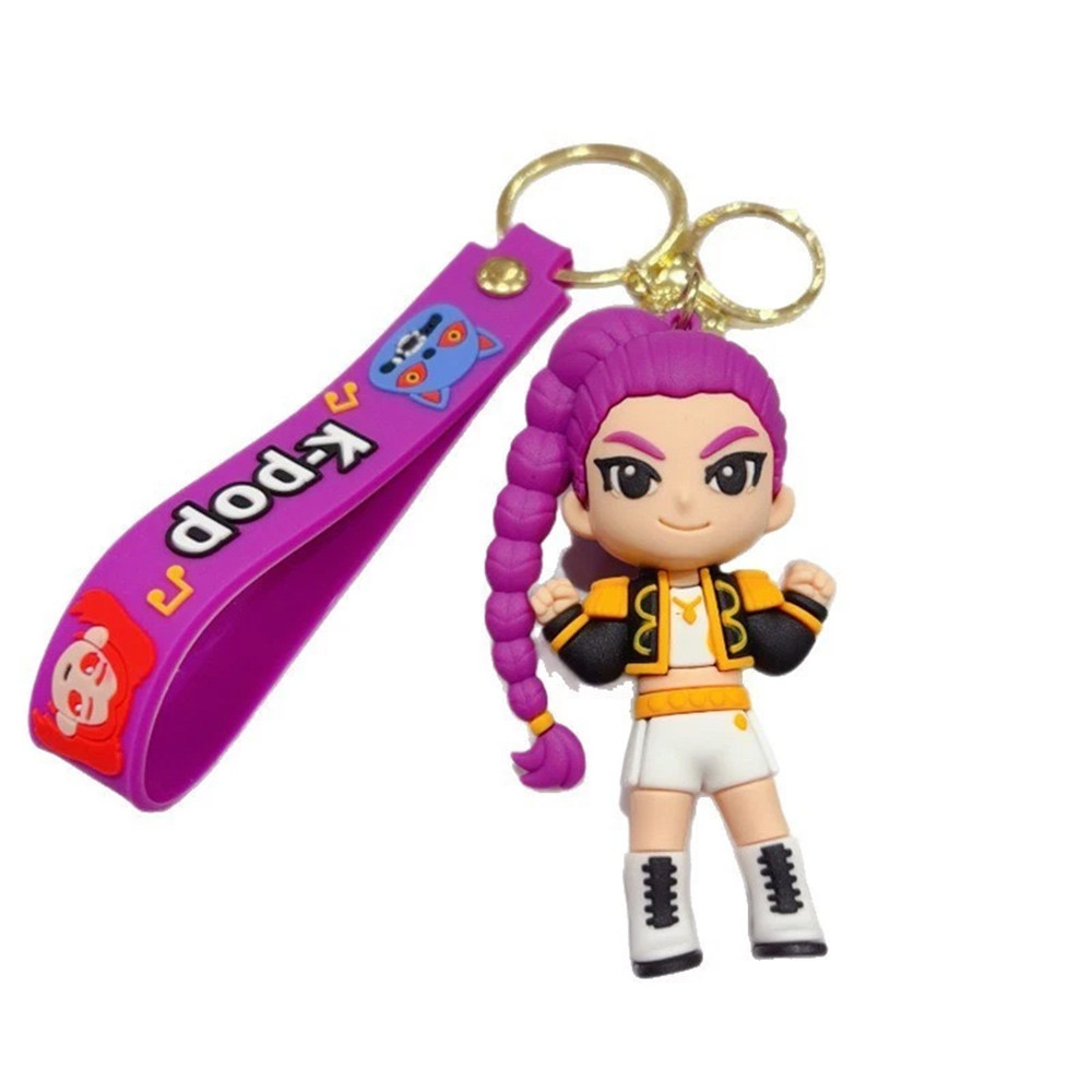 Kpop Demon Hunters Keychain Hunter Rumi Zoey Mira Key Chain Doll Pendant for Bag
