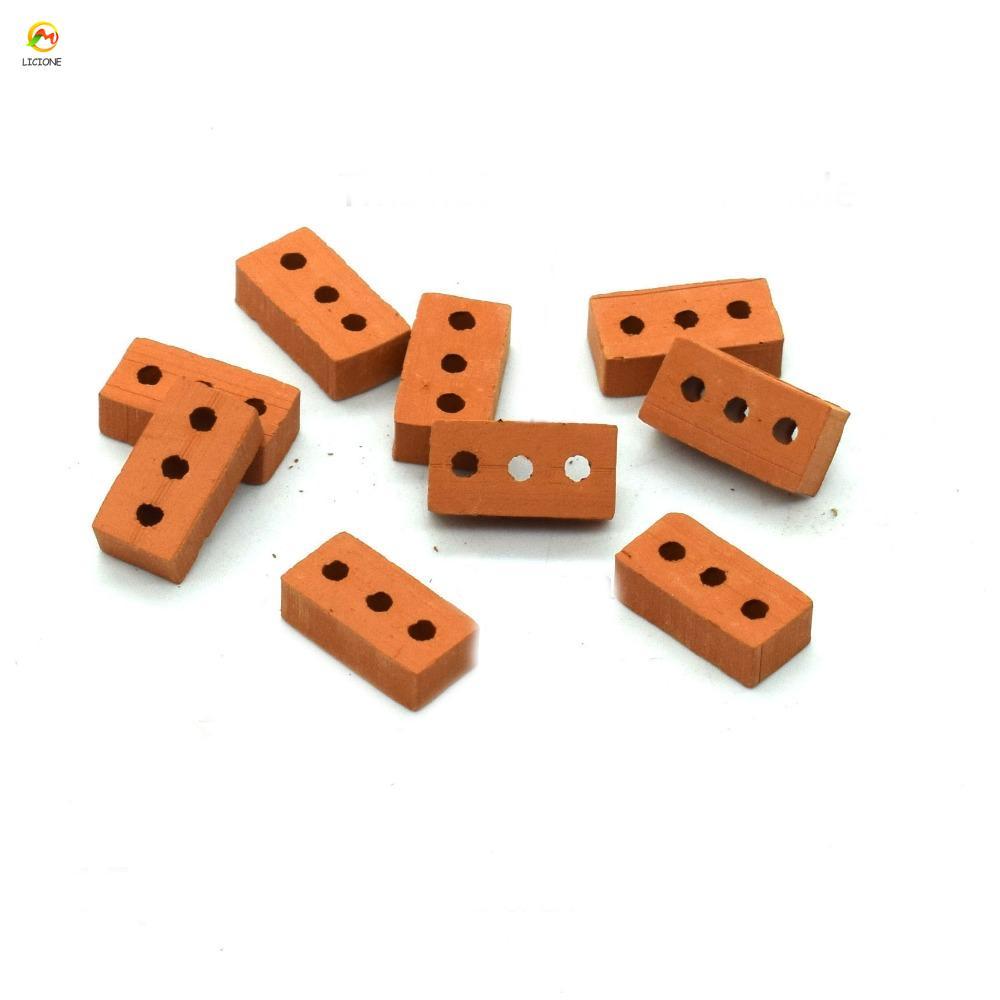 ECHOG Real Mini Bricks Model, 1 / 12 1 / 16 Đồ chơi gạch giả DIY nhỏ, Gạch mini tỷ lệ 1 / 12 Đỏ Bền 