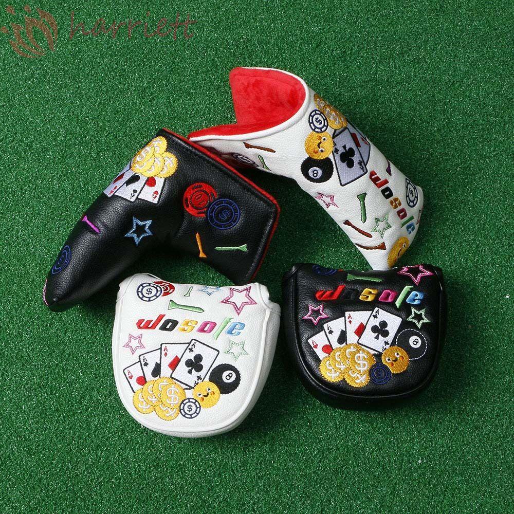 HARRIETT Golf Putter Cover Chống Thấm Nước Bền Thể Thao Golf Mallet Putter Cover Golf Head Cover Gol