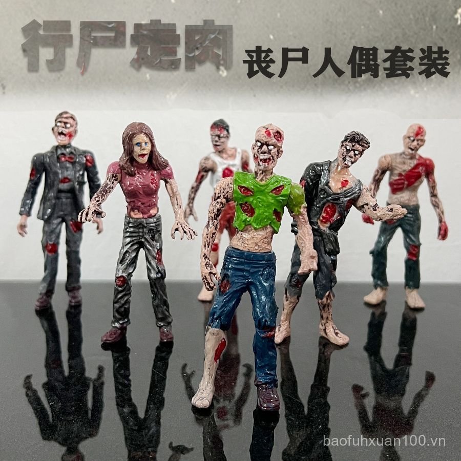 Zombie Búp Bê Nhân Vật Phản Diện Người Lính Quân Sự Cư Dân Ác Đi Bộ Chết Đồ Chơi Nhựa Mô Hình Hình H