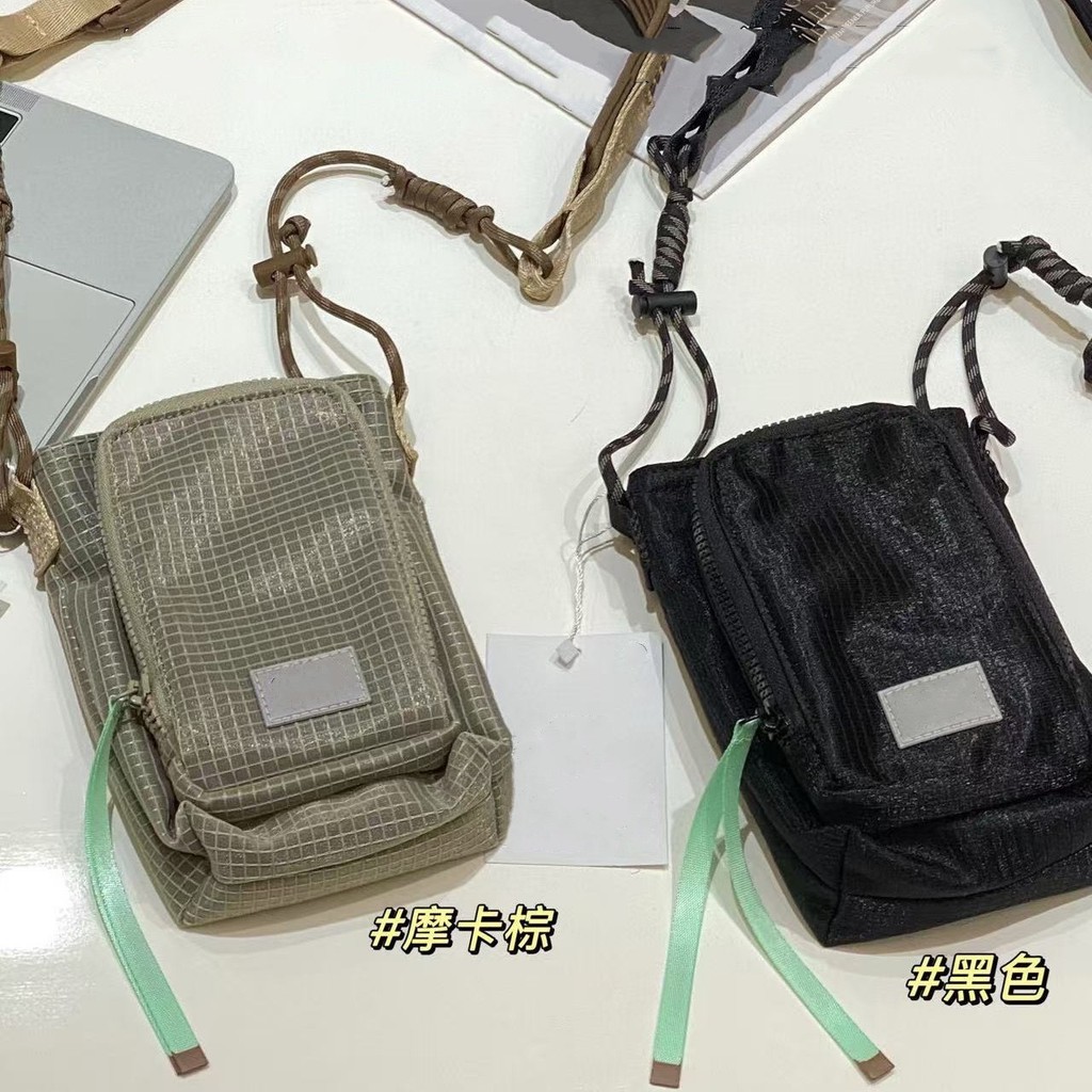 6WP7 1U1U New side pocket crossbody water bottle bag for yoga and fitness, nylon waterproof plaid sm