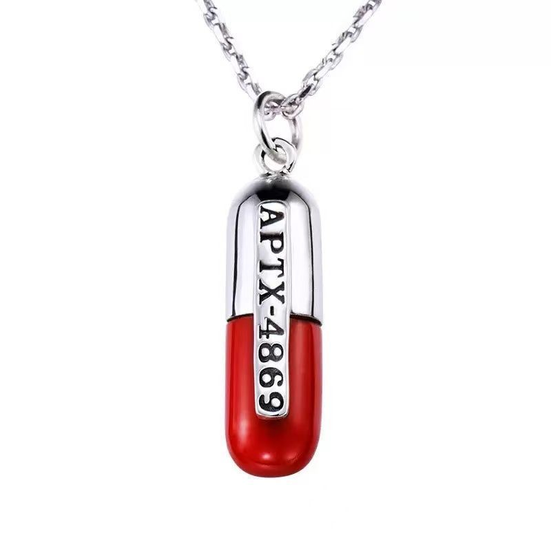 Anime Hàng Hóa Thám Tử Lừng Danh Conan creds Vòng Cổ Ai Haiyuan APTX4869 Viên Mặt Dây Chuyền