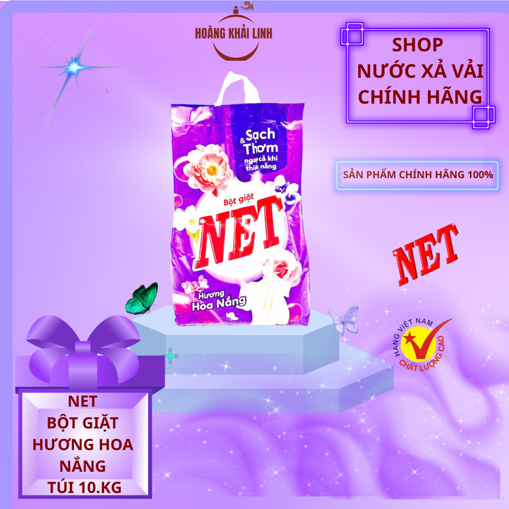 Bột Giặt Net Hương Hoa Nắng Túi 10kg