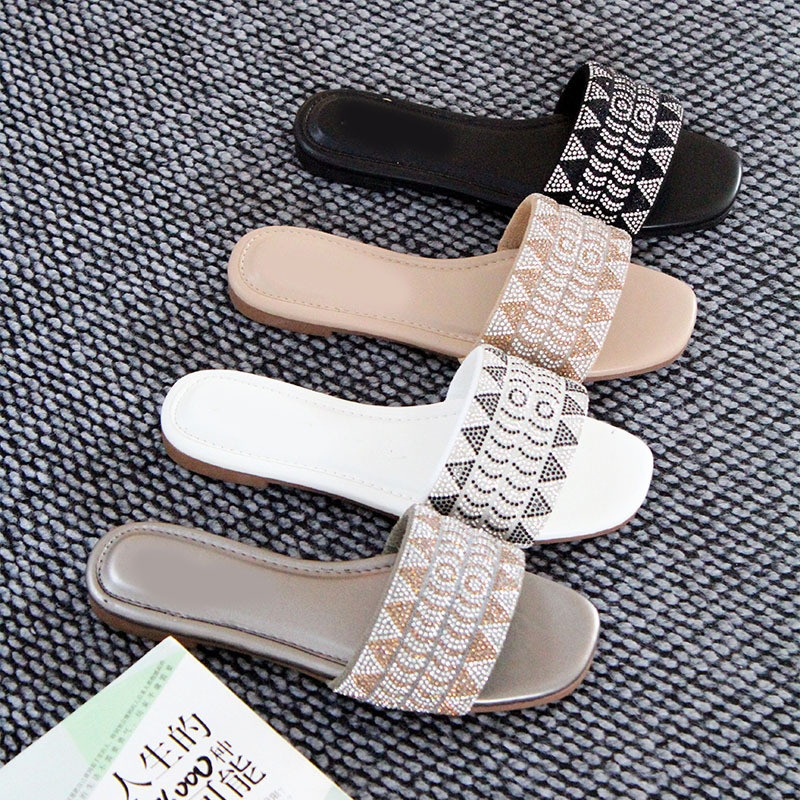 Guyana Kim Cương Giả Thủ Công Giày Sandal Đi Biển Thời Trang Nữ Mùa Hè Dép Nữ