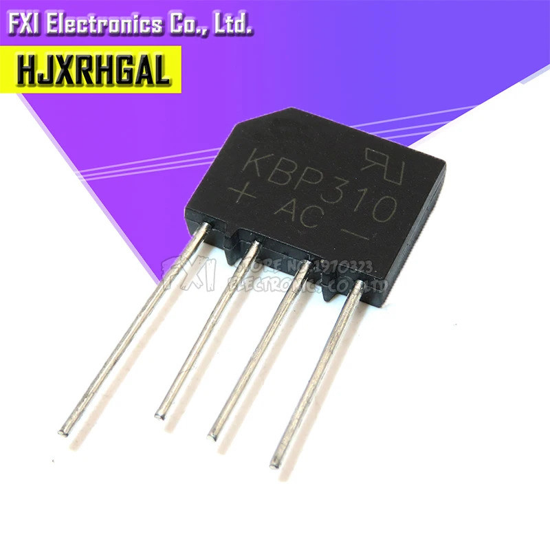 10 CÁI KBP310 1000V ZIP 3A chỉnh lưu cầu KBP206 KBP210 KBP307