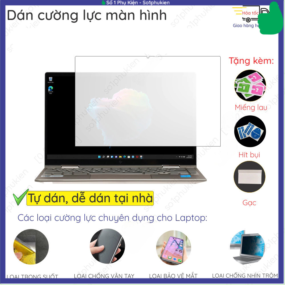Dán màn hình cường lực dành cho HP Envy x360 13 bd0531TU 13t ah100 ba1537TU aq 1xx ar 0071AU 14 fa f