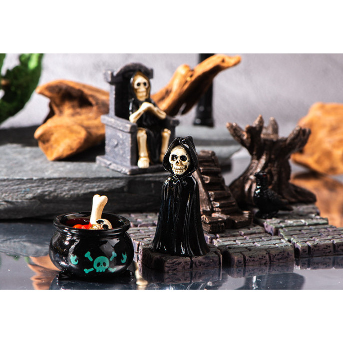 Mô hình decor halloween trang trí bàn, terrarium lễ hội halloween, Xiu Xiu DIY Store