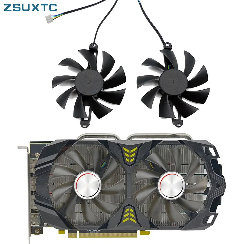 HL 2 Cái / bộ 85MM 6600M GPU Làm Mát Card Đồ Họa Quạt Cho AMD AFOX Radeon RX 580 2048SP Cho Nhiều Mà