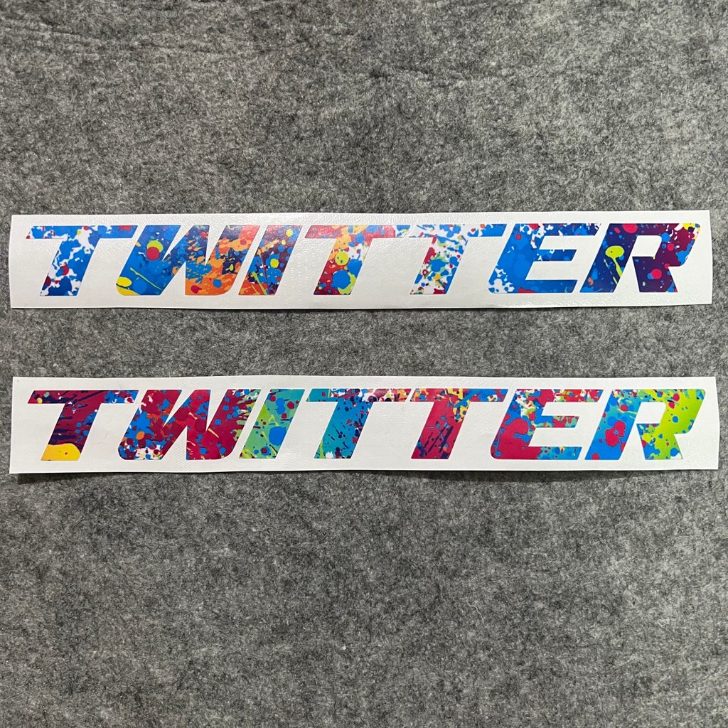 Khung Twitter Twitter Xe Đạp Đường Bộ Xe Đạp Leo Núi Bên Logo Bao Thay Đổi Màu Miếng Dán Chống Thấm 