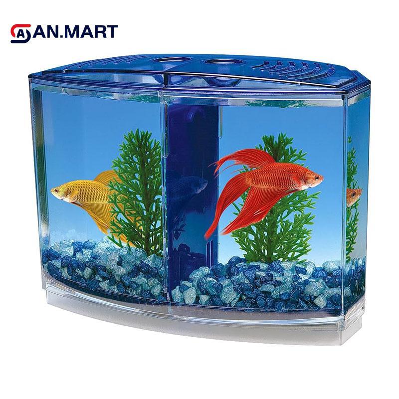 AN.MART Hộp Cá Chiến Đấu Đôi Lớn Eco Rumble Cá Bể Cá Mini Bể Cá Nhựa Hộp Cách Ly Hộp Nhân giống VN