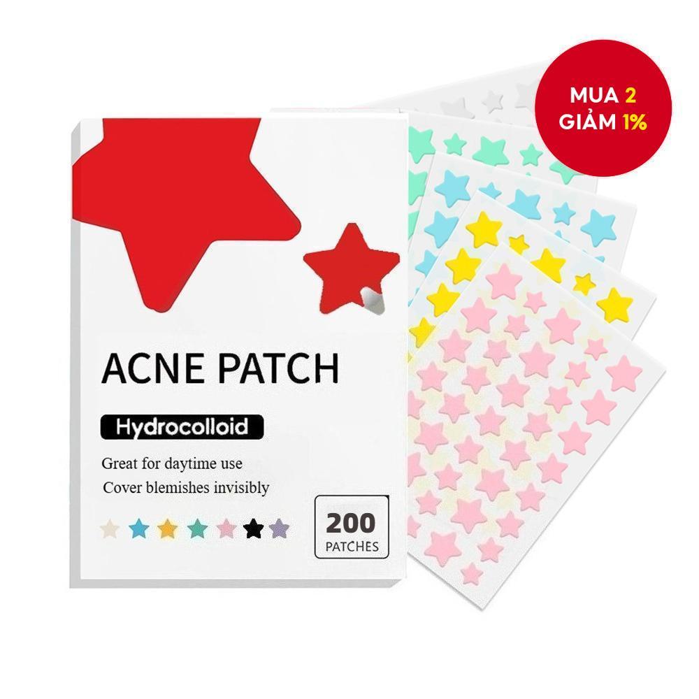 200 miếng dán mụn cho mặt, miếng dán mụn hydrocolloid, miếng dán mụn dễ thương để che phủ mụn và vết