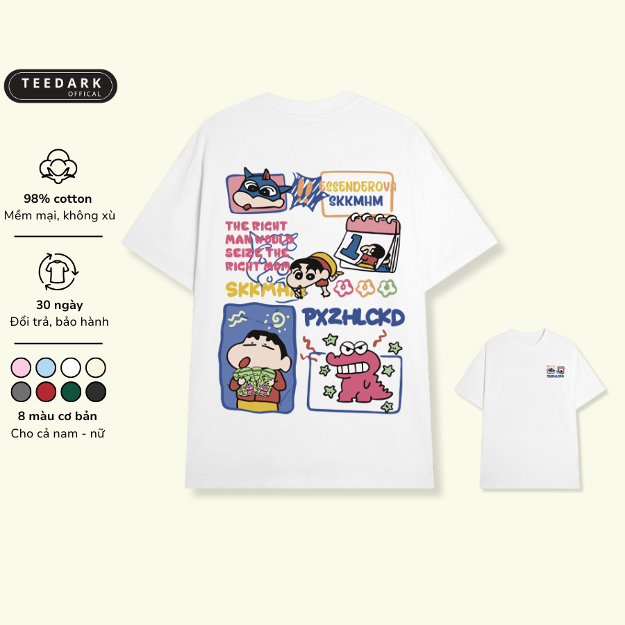 (COD) Áo Thun Nam Nữ, Áo Phông Unisex By TEEDARK Mã  WE ARE BEARS Chất Cotton Mềm Mịn Form OverSize