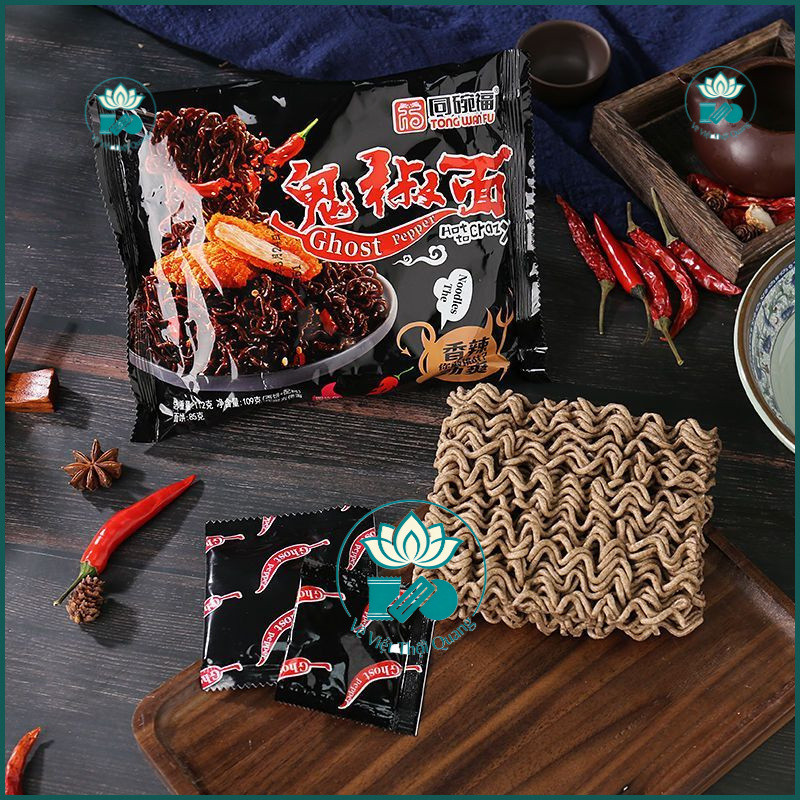 Mì Cay Ghost Pepper Hãng TongWanFu - Mì Gà Cay Nhất Thế Giới - Loại Gói 109G - foody_taiwan