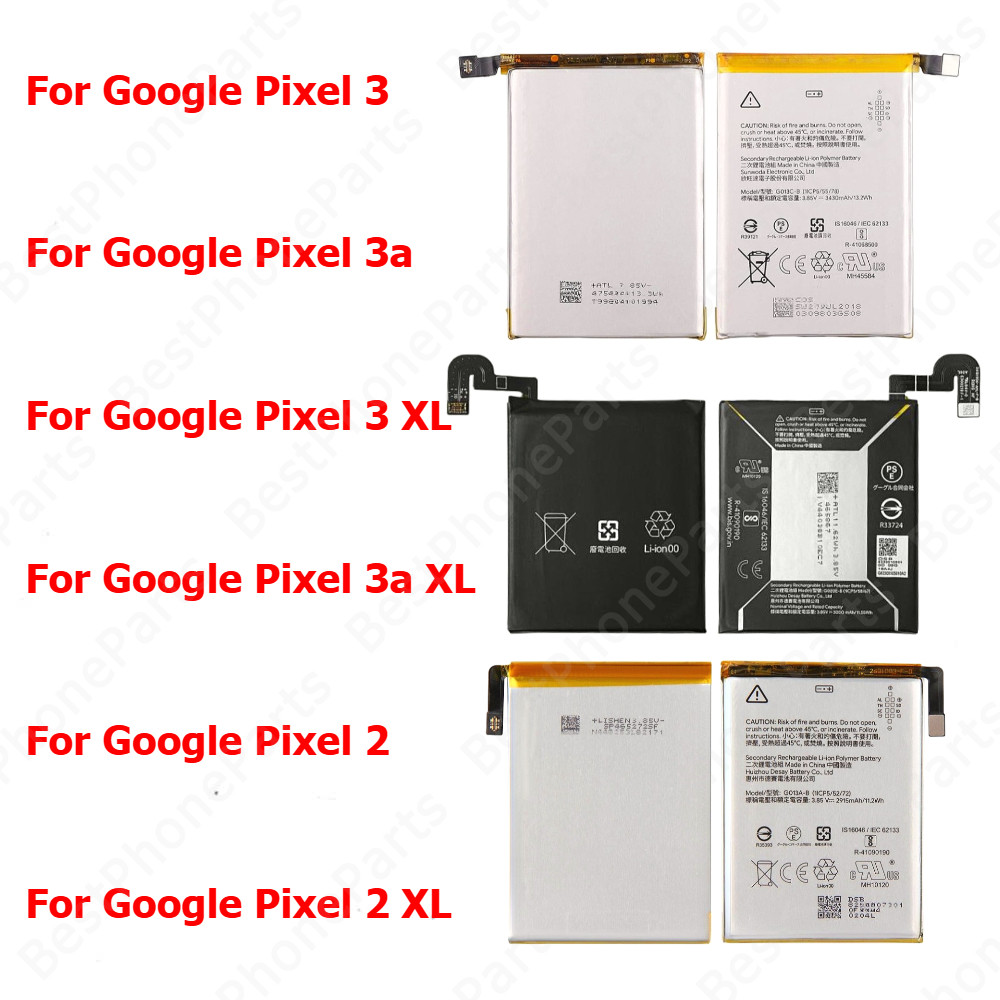 1 Chiếc Pin Cho Google Pixel 3 3a 2 XL G020A-B G020E-B G013C-B G013A-B BL-T35 G011A-B Batteria Pin Đ