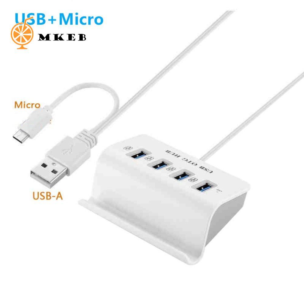 MKEB 4 trong 1 Dock Holder Hub, Dock Station USB2.0 USBOTG HUB, Di Động Multiport Micro 480Mbps 4 US