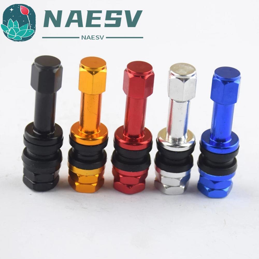NAESV TR48E Phụ Kiện Ô Tô Không Ống Đen Xe Máy Bánh Xe Ô Tô 4 Van Mũ Bụi