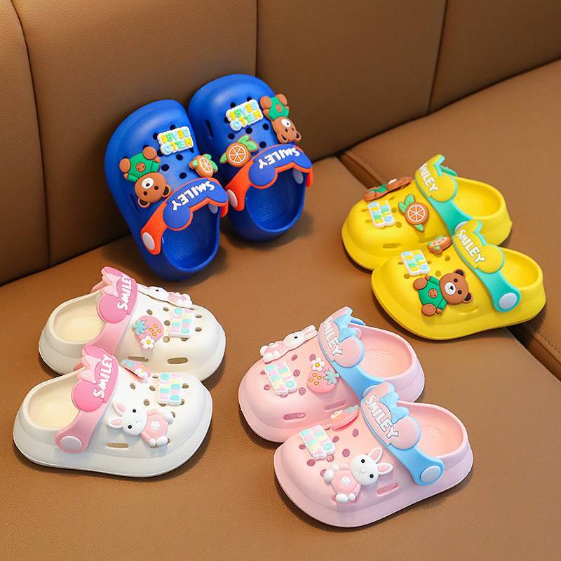 Girls' Sandals Children's Summer Baby Indoor Soft Bottom Infant Non-Slip Slippers Cartoon Boy Closed