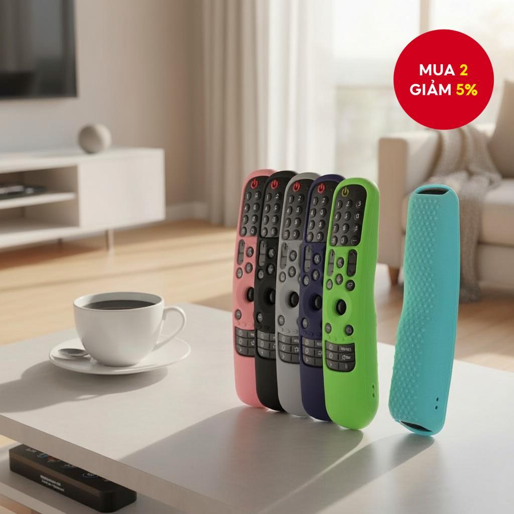 Vỏ bảo vệ silicon cho điều khiển tivi thông minh LG 2021 MR22GA MR21GA MR23GA MR24GA chống sốc