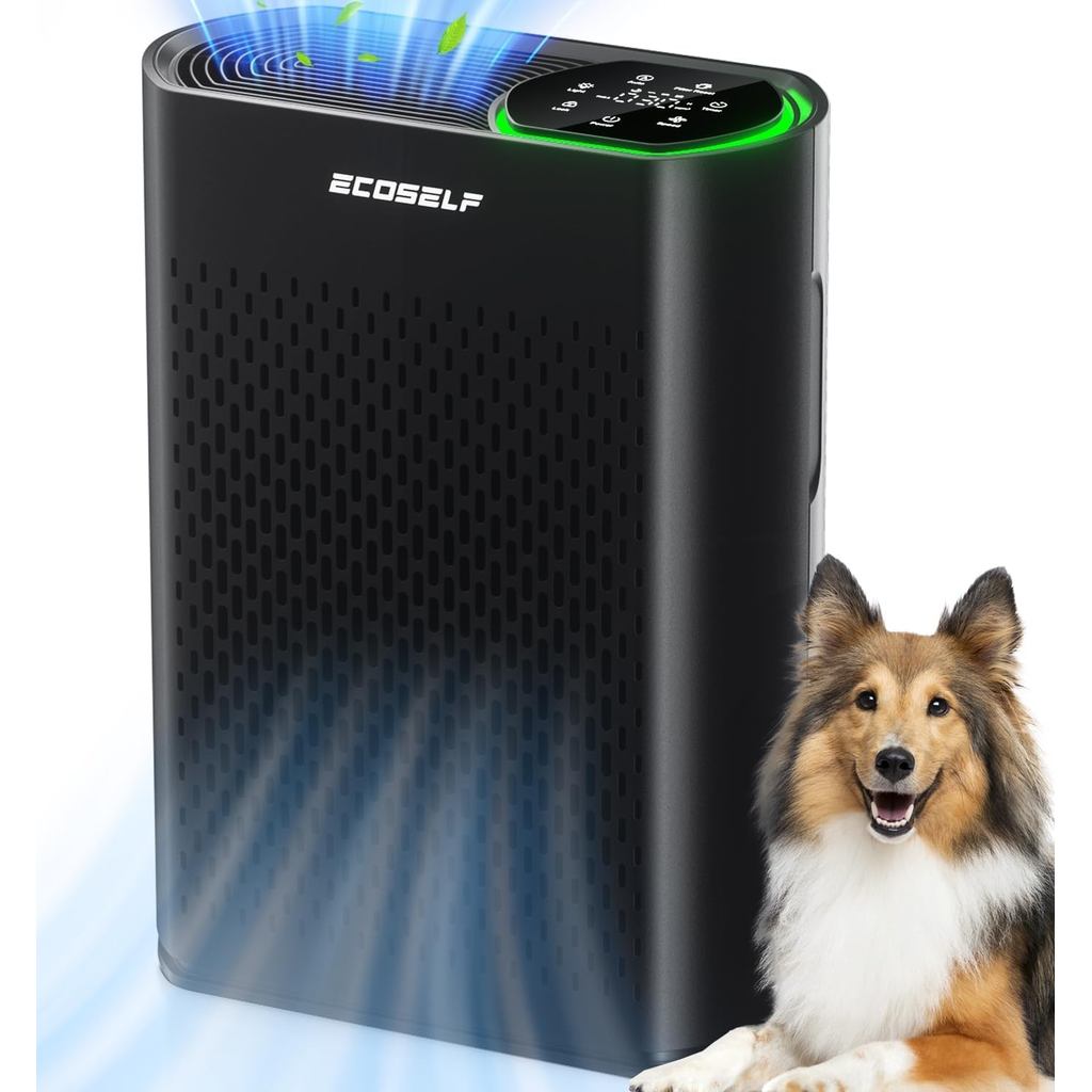 Máy lọc không khí mạnh mẽ cho gia đình Phòng lớn lên đến 2400 Ft2 với màn hình chất lượng không khí 