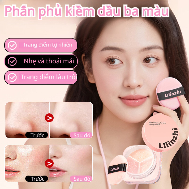 Phấn phủ mỏng nhẹ và tự nhiên / Phấn phủ ba màu / Phấn phủ kiềm dầu / Phấn phủ chống thấm nước và mồ