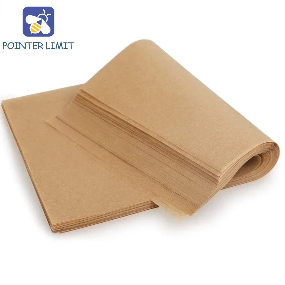 POINTER LIMIT 100 Tờ Giấy Sáp Deli, Giấy Bọc Sanwich Nâu Chống Dính, Thảm Bánh Quy Chống Mỡ Giỏ Đựng