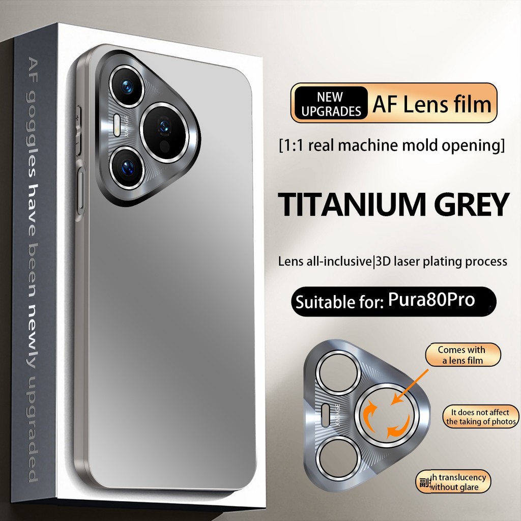 Dành Cho Huawei Pura 70 80 Ultra 70 80 Pro Ốp Lưng Kim Loại Mờ Bảo Vệ Mặt Sau Dành Cho Huawei Pura 8