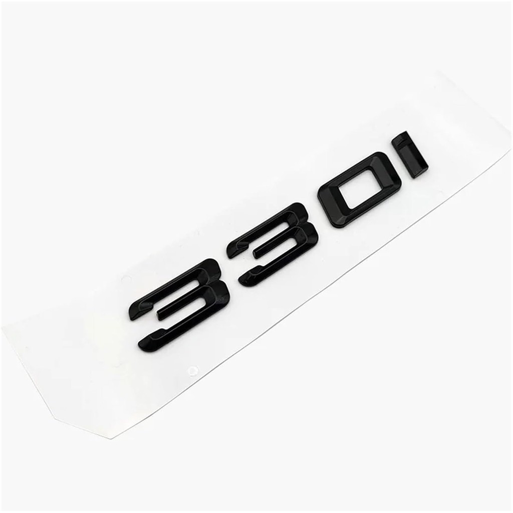 3D ABS Chrome Đen 330i Logo 330d Biểu Tượng Chữ Cái Miếng Dán Xe Phía Sau Thân Xe Huy Hiệu Cho E46 E