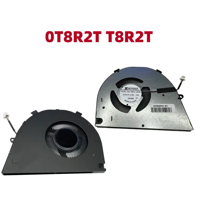 Laptop DC5V 2.5W 0.5A Mới Cho Dell Vostro Inspiron 16 5620 5625 7620 2 Trong 1 Series Quạt Làm Mát C