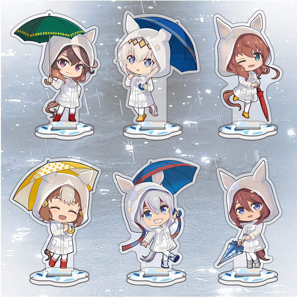 Anime Pretty Derby Uma Musume Characters Acrylic Stand keychain Figure Model Special Week Oguri Cap 