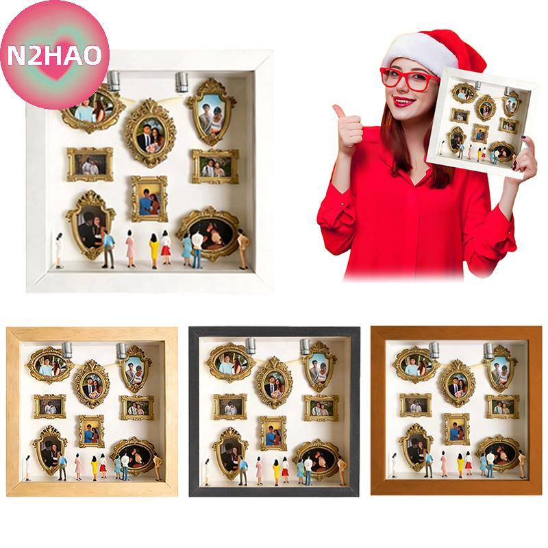 N2HAO DIY Museum Silhouette Box, Shadow Box Frame Display Case, Personalized Photo Shadow Box Displa