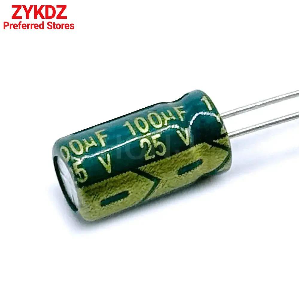 20 Chiếc Higt Chất Lượng 25V100UF 6 * 12mm 100UF 25V 6 * 12 25V Tụ Điện Phân