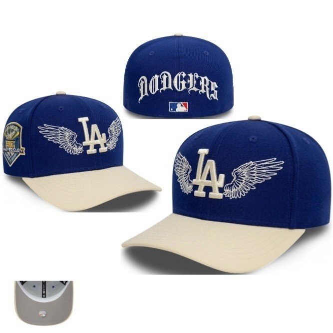 Mũ Full Cap 59FIFTY MLB Los Angeles Dodgers thêu viền cong, thời trang unisex
