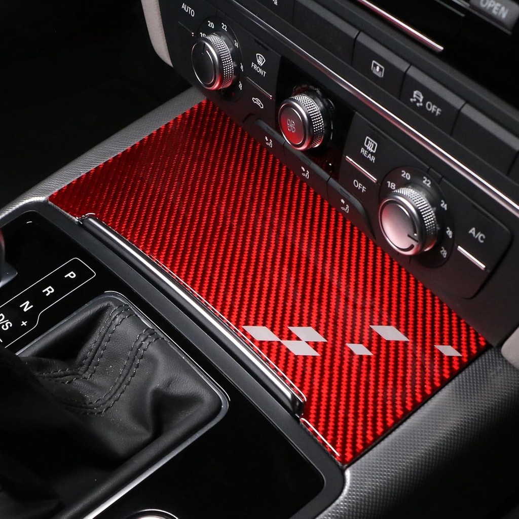 BETTERHUMZ Bảng Điều Khiển Trung Tâm Hộp Bảo Quản Bảng Điều Khiển Miếng Dán Viền Tương Thích Với Aud