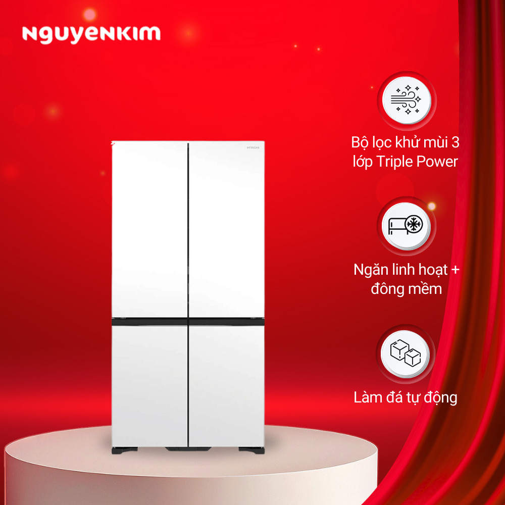 Tủ lạnh Hitachi Inverter 569 lít R-WB640VGV0X (MGW)