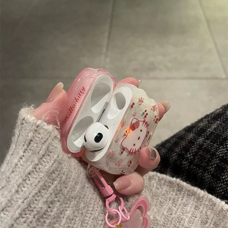 Hoa dễ thương Hello Kitty Thích hợp cho Vỏ tai nghe Lenovo lp40pro Vỏ bảo vệ Bluetooth không dây Len