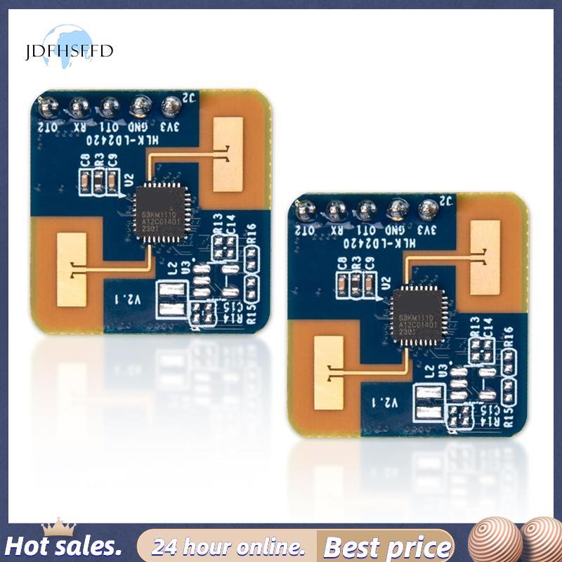 [jdfhsffd] Mô-đun cảm biến Radar MmWave thông minh 2 chiếc LD2420 24GHz của con người & chức năng ph