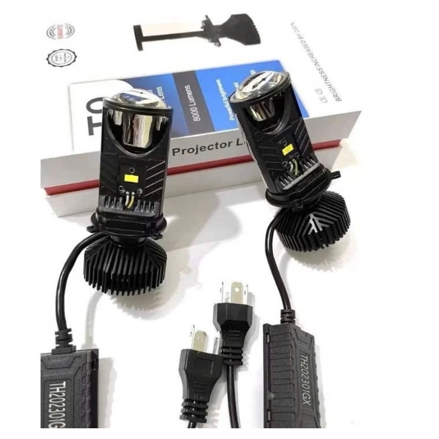 Đèn Pha Led Bi Cầu T9 Pro mQ - LED H4 Cho Xe Máy R02 - 40W Tụ Nhôm Sáng Mạnh Chống Nước BL77