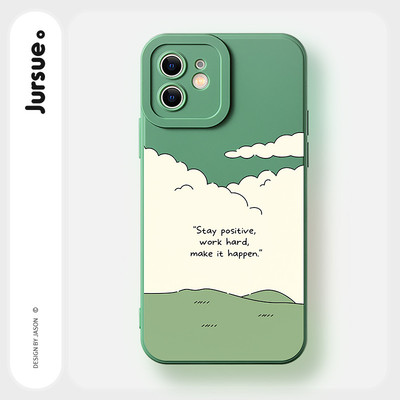 JURSUE Ốp lưng dễ thương đẹp độc lạ ngộ nghĩnh nam chống sốc chống bẩn mềm cho iPhone 17 Air 16 15 14 13 12 11 PRO MAX SE 2020 X XR XS ip 8 7 Plus MZ50315 -Y
