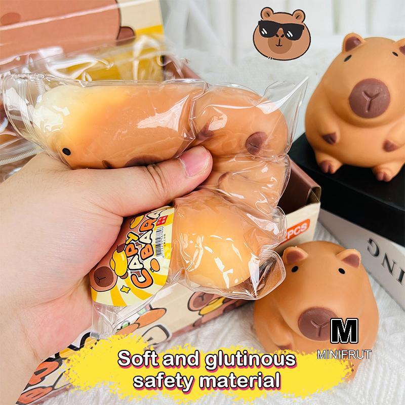MINIFRUT] Phim hoạt hình Capybara Mochi Pinching Đồ chơi Squishy Đồ chơi đàn áp phục hồi chậm Đồ chơ