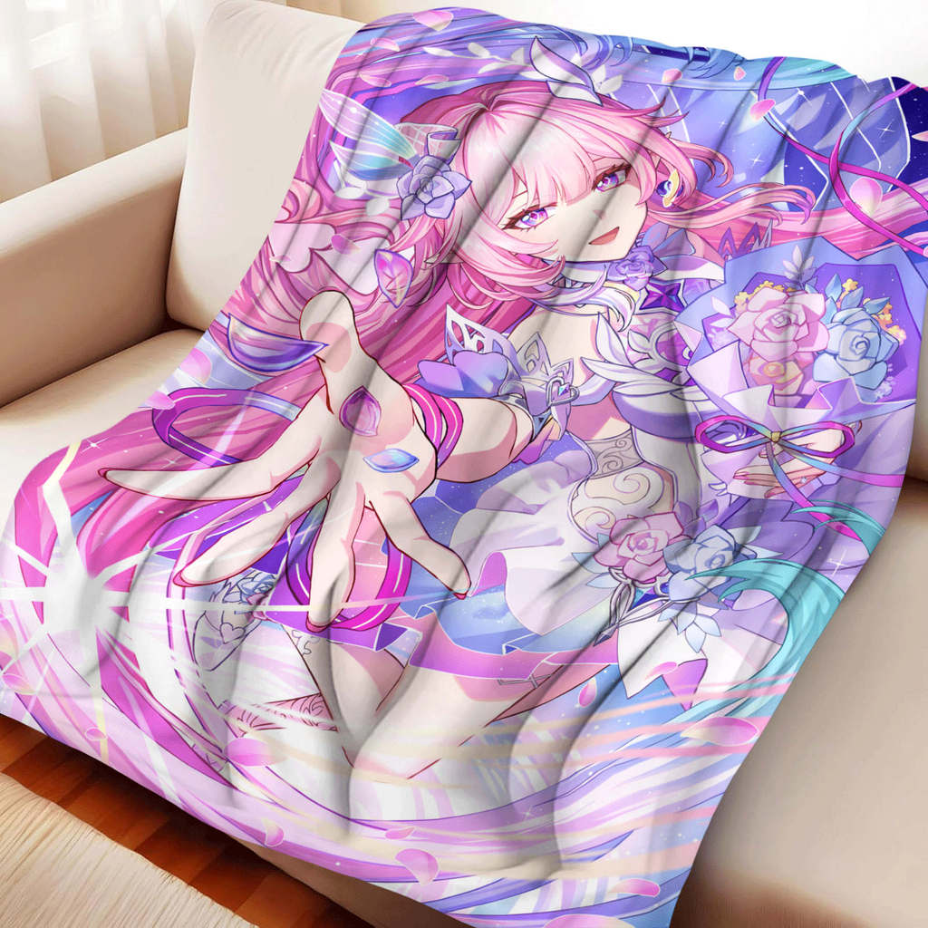 Honkai Impact 3 Elysia Flannel Chăn Mềm Xé Christma Ném Chăn