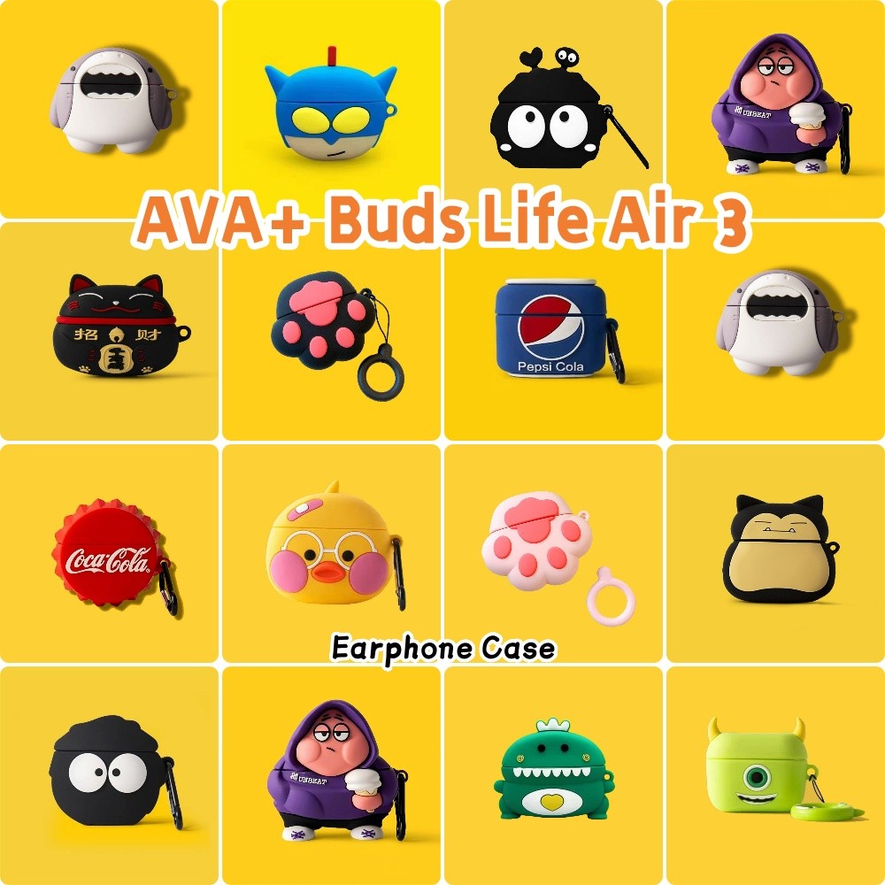 [Yoshida] Dành cho AVA + Buds Life Air 3 Vỏ bọc tai nghe silicon mềm hoạt hình NO.6